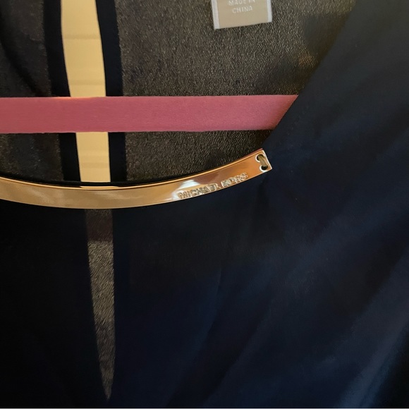 Michael Kors Womens Blouse Sleeveless Gold Necklace Accent - Picture 5 of 5